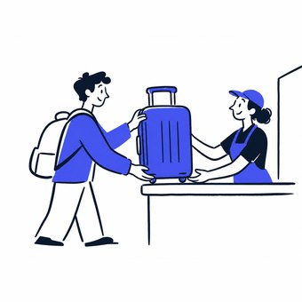 Handing a suitcase over to a partner location