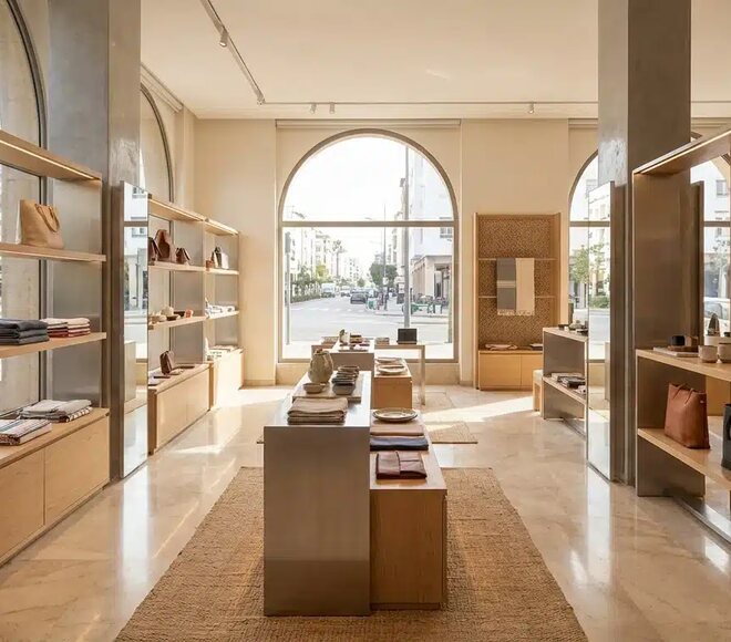 A shop in central Agadir taking in travellers' luggage